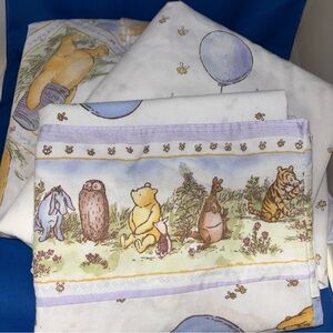 Vintage Disney Winnie The Pooh Twin Sheet Set Balloons Bees Honey Pot Classic